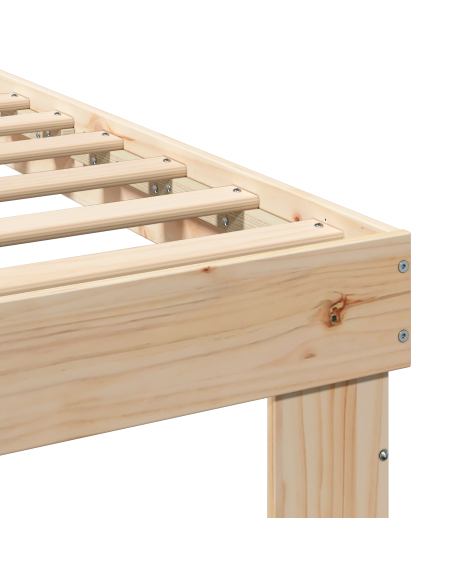 Struttura del letto Marrone 200 x 200 cm Pino massello