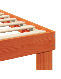 Struttura del letto Marrone 200 x 200 cm Pino massello