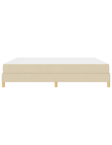 Letto a molle con materasso Crema 180 x 200 cm Tessuto