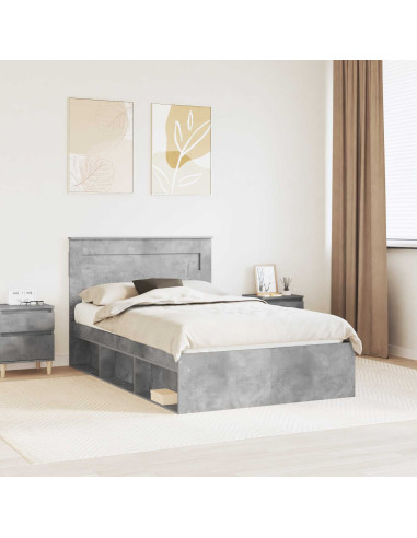 Struttura del letto Calcestruzzo 120 x 200 cm Pino massello