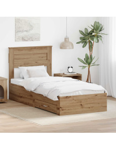 Struttura del letto Rovere artigianale 100 x 200 cm