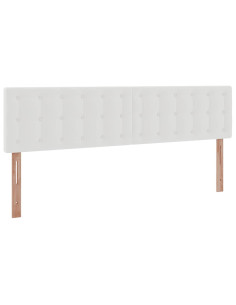Struttura Letto Pouf con Materassi Bianco 180x200 cm Similpelle