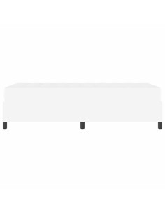 Struttura del letto con materasso Bianco 100 x 200 cm Tessuto