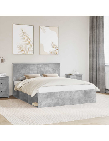 Struttura del letto Calcestruzzo 160 x 200 cm Pino massello