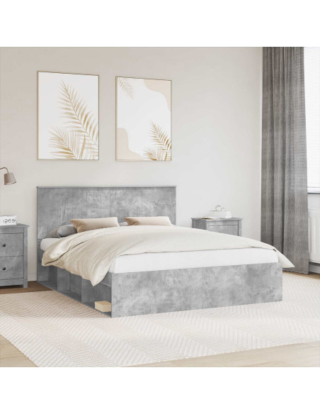 Struttura del letto Calcestruzzo 160 x 200 cm Pino massello