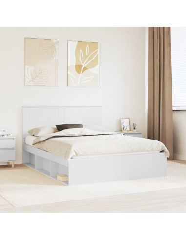 Struttura del letto Bianco 150 x 200 cm Pino massello