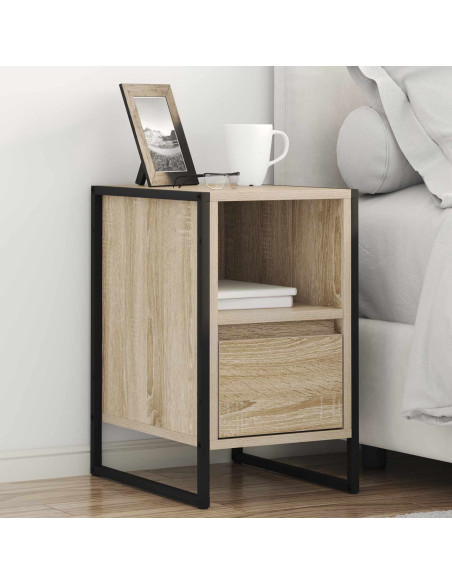Comodino 2 pcs Sonoma 39,5 x 30 x 50 cm Legno multistrato