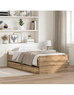 Struttura del letto Rovere artigianale 100 x 200 cm