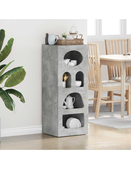Credenza Grigio cemento 40 x 35 x 100,5 cm Legno multistrato