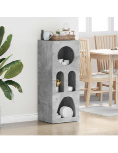 Credenza Grigio cemento 40 x 35 x 100.5 cm Legno multistrato