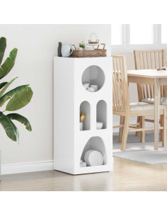 Credenza Bianco Lucido 40 x 35 x 100.5 cm Legno multistrato