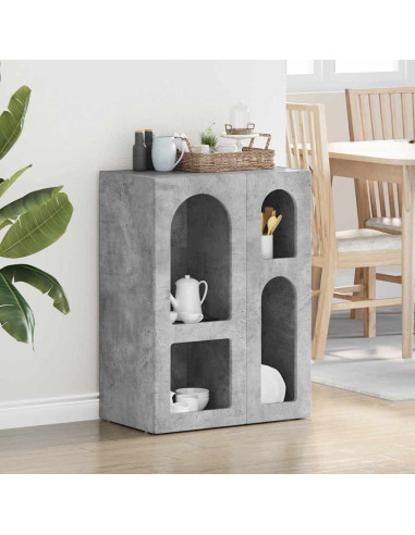 Credenza Grigio cemento 59 x 35 x 80.5 cm Legno multistrato