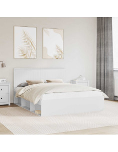 Struttura del letto Bianco 160 x 200 cm Pino massello