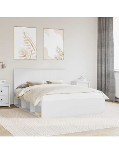 Struttura del letto Bianco 160 x 200 cm Pino massello