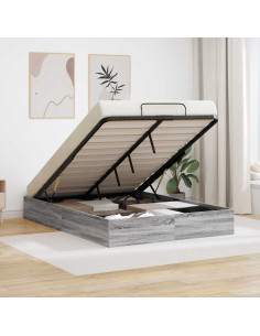 Letto ottomano Grigio Sonoma 193 x 120 x 25 cm Truciolare