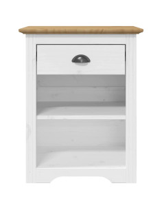 Comodino BODO 53x38,5x66 cm in Legno Massello di Pino Marrone 2