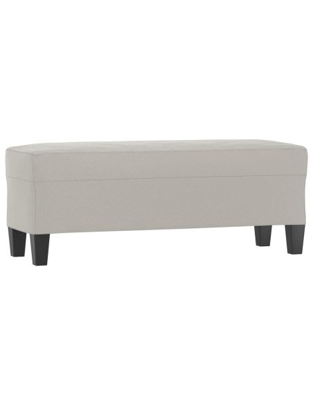 Panca Grigio Chiaro 100x35x41 cm in Microfibra