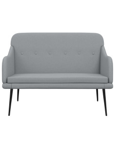 Panca Grigio Chiaro 110x76x80 cm in Tessuto 2