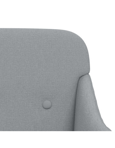 Panca Grigio Chiaro 110x76x80 cm in Tessuto