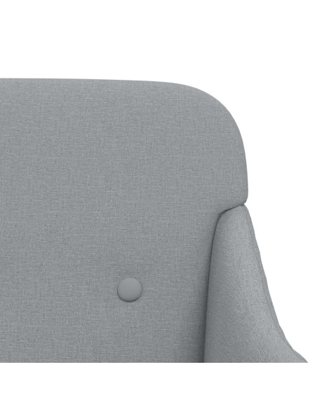 Panca Grigio Chiaro 110x76x80 cm in Tessuto