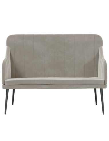 Panca Grigio Chiaro 110x76x80 cm in Velluto