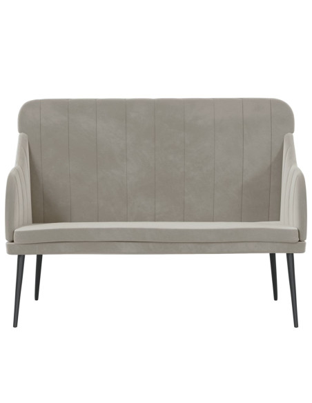 Panca Grigio Chiaro 110x76x80 cm in Velluto