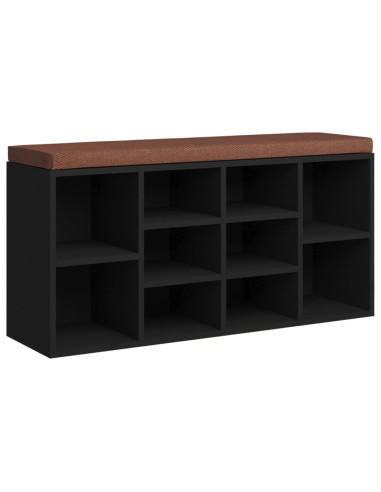 Scarpiera Nera 103x30x48 cm in Legno Multistrato