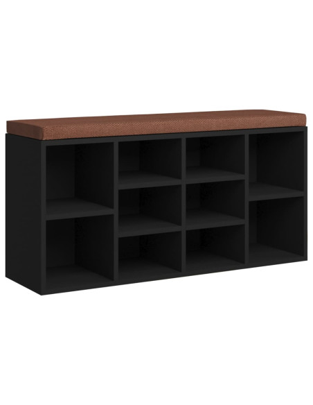 Scarpiera Nera 103x30x48 cm in Legno Multistrato