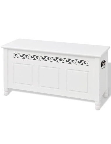 Cassapanca in Stile Barocco MDF Bianca