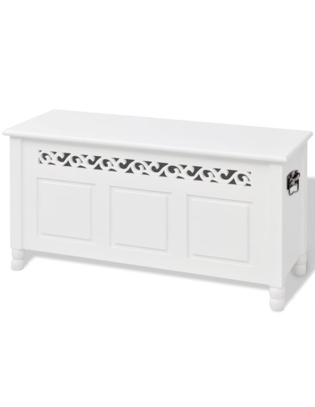 Cassapanca in Stile Barocco MDF Bianca