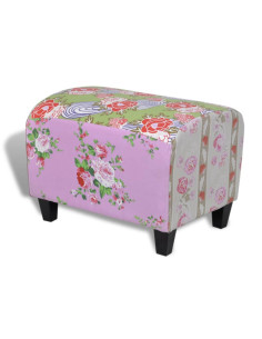 Poggiapiedi Patchwork Stile Floreale