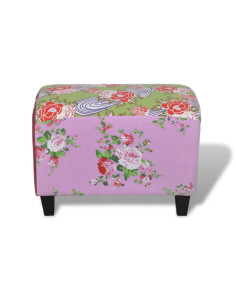 Poggiapiedi Patchwork Stile Floreale 2