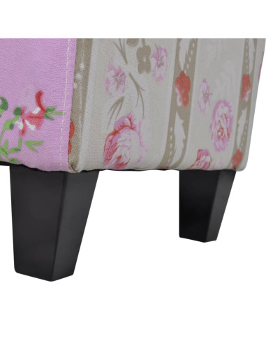 Poggiapiedi Patchwork Stile Floreale