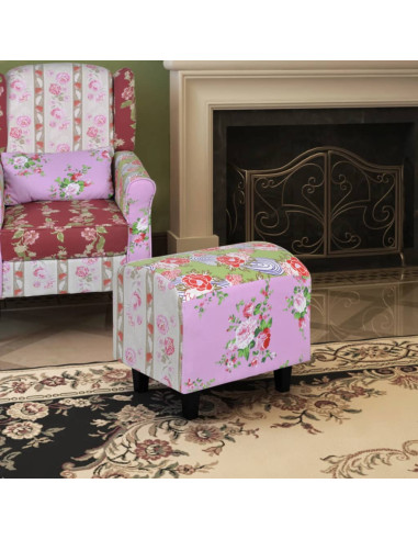 Poggiapiedi Patchwork Stile Floreale