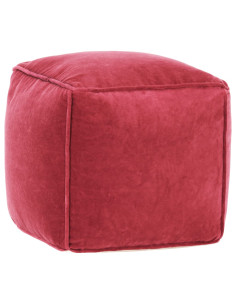 Pouf in Velluto di Cotone 40x40x40 cm Rosa