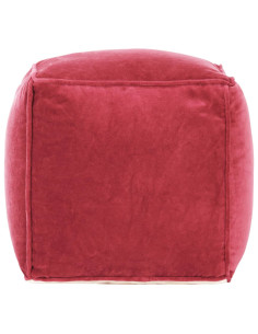 Pouf in Velluto di Cotone 40x40x40 cm Rosa 2
