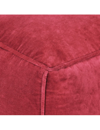 Pouf in Velluto di Cotone 40x40x40 cm Rosa