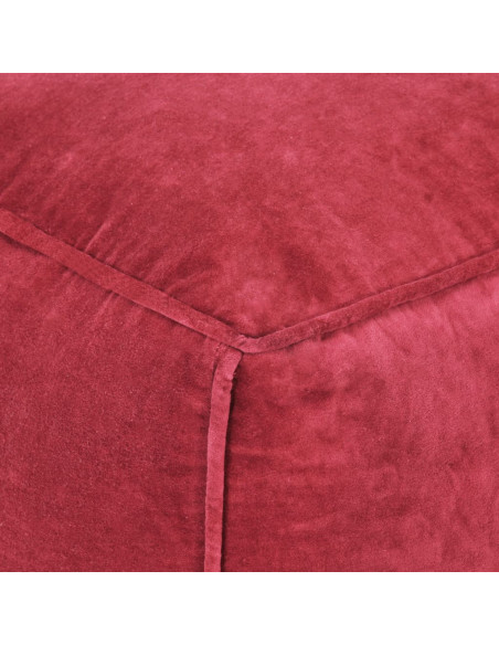 Pouf in Velluto di Cotone 40x40x40 cm Rosa