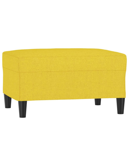 Poggiapiedi Giallo Chiaro 70x55x41 cm in Tessuto