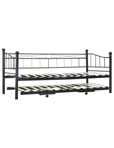 Giroletto Nero in Acciaio 180x200/90x200 cm