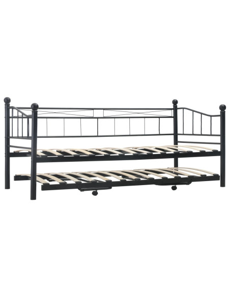 Giroletto Nero in Acciaio 180x200/90x200 cm