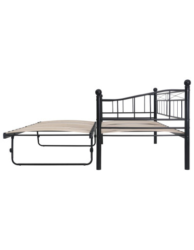 Giroletto Nero in Acciaio 180x200/90x200 cm