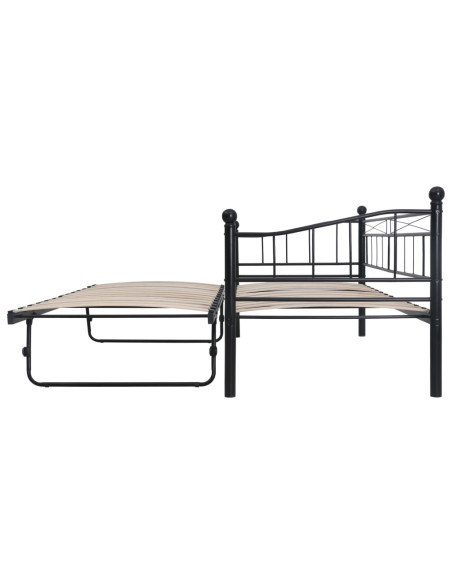 Giroletto Nero in Acciaio 180x200/90x200 cm