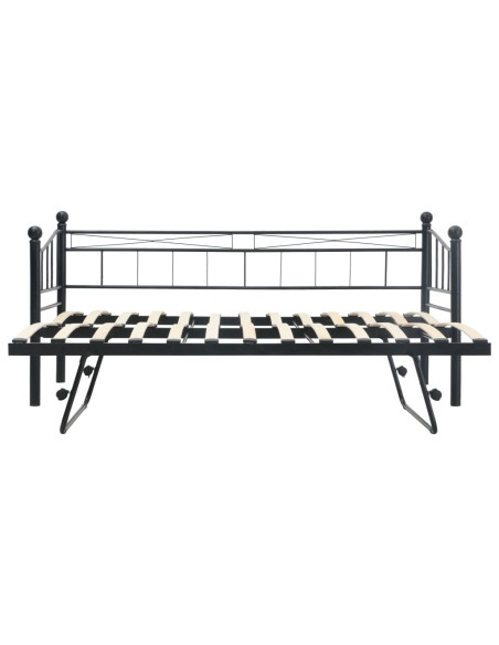 Giroletto Nero in Acciaio 180x200/90x200 cm