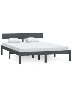 Giroletto Grigio in Legno Massello di Pino 140x200 cm 2