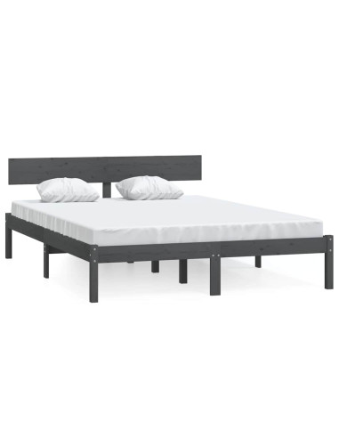 Giroletto Grigio in Legno Massello di Pino 140x200 cm