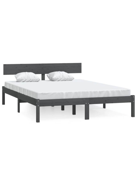 Giroletto Grigio in Legno Massello di Pino 140x200 cm