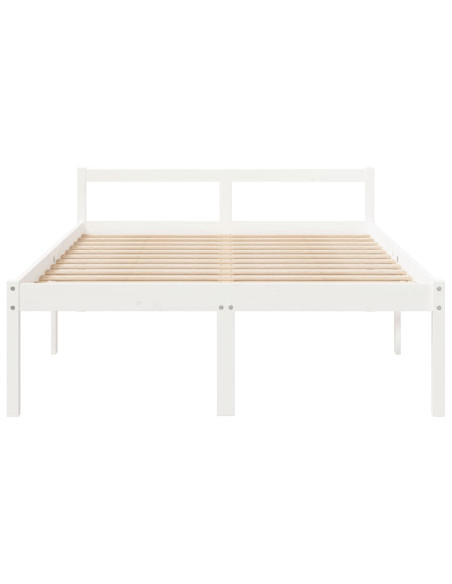 Letto per Anziani Bianco 120x190 cm Small Double Legno di Pino