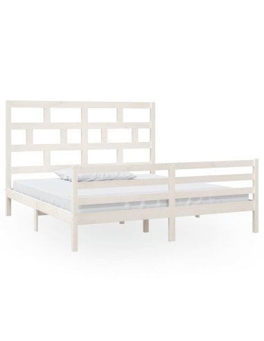 Giroletto Bianco in Legno Massello 180x200 cm Super King