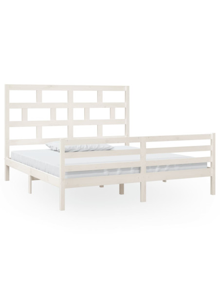 Giroletto Bianco in Legno Massello 180x200 cm Super King